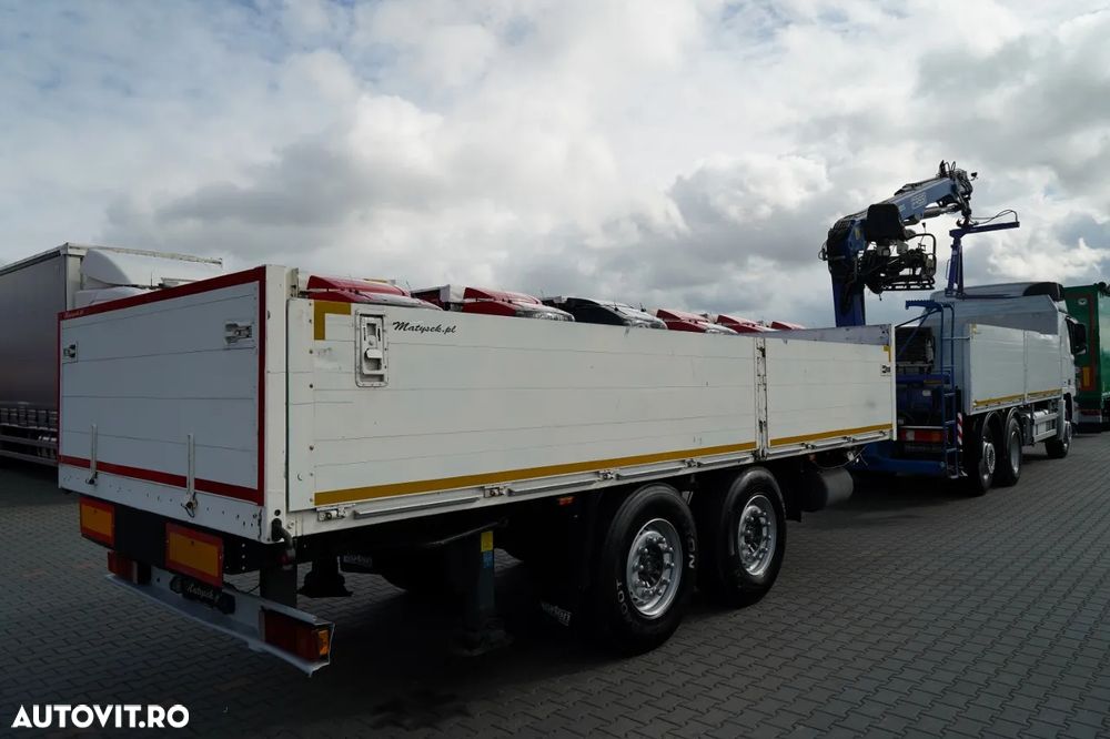 Mercedes-Benz / ACTROS 2548 / 6x2 / Combinație platformă rabatabilă - 6,5 m / Axă liftantă / + HDS FASSI / Rază de acțiune: 10,85 m / FIFTH FIFTH FIRST REAR / ROTATOR / FURCĂ PENTRU PALEȚI / Remorcă 6,5 m / SAF / - 8