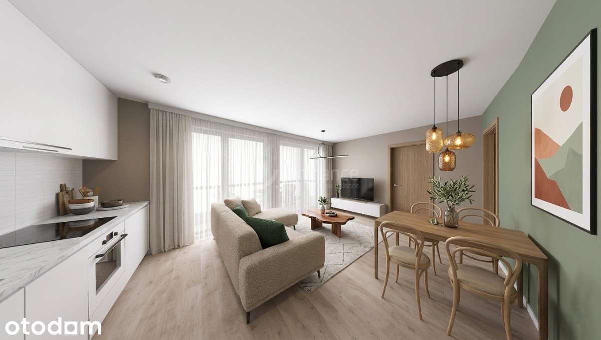 ładne pokoje od zachodu 70m2 słońce las Gdynia