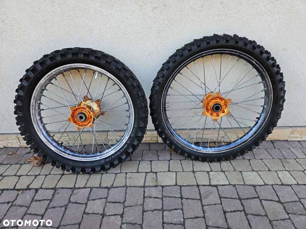 KTM EXC SX SXF FELGI KOŁA PRZÓD OŚ 26mm TYŁ 20mm PIASTY HAAN 450 400 250 125 530 350 KOŁO EXCEL KOMPLET LUB OSOBNO - 1