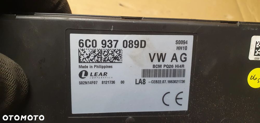 Moduł sterownik komfortu BCM VW Polo V 6R 6C0937089D - 5