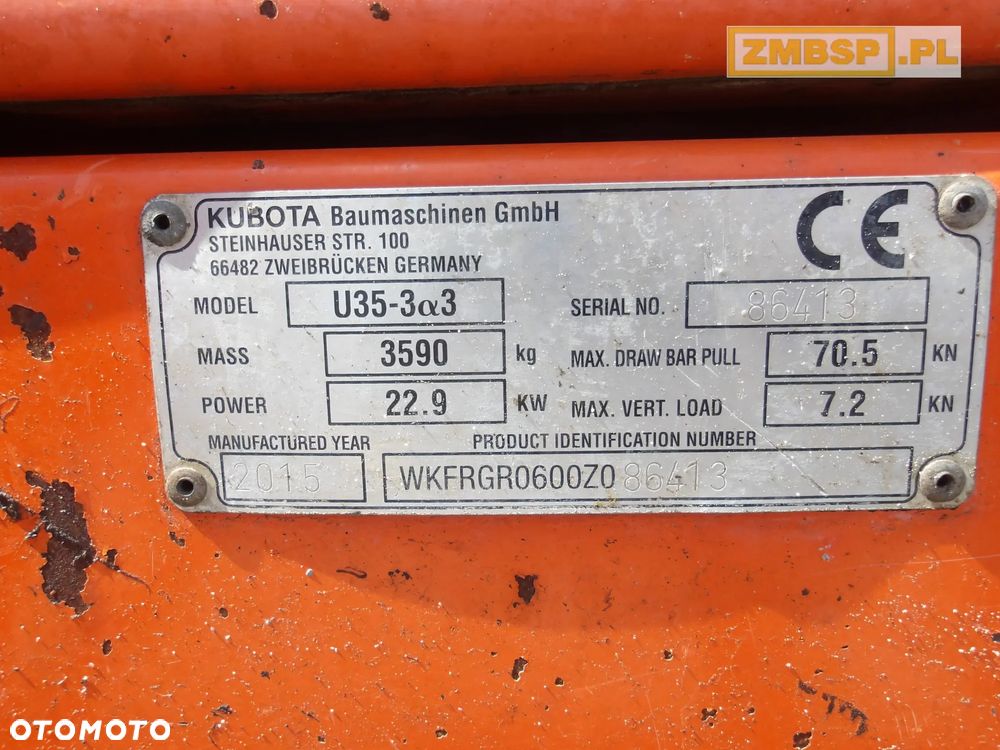 Kubota U35-3a3 - 17