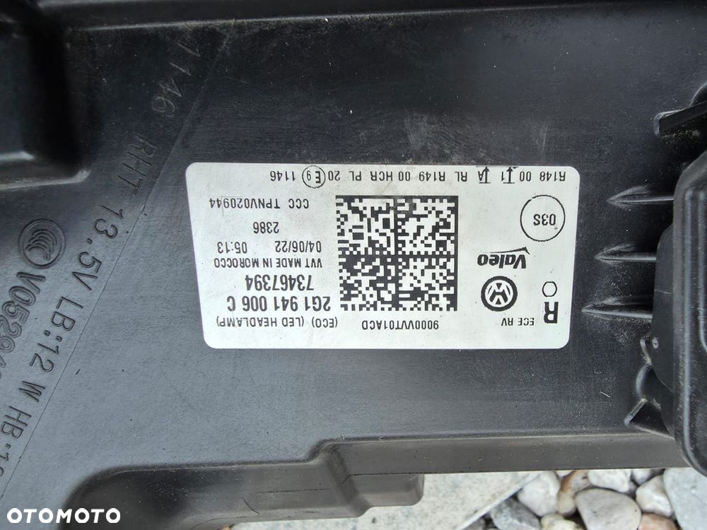 vw polo vi 2g lift kompletna lampa prawa przód full led 2g1941006c - 10