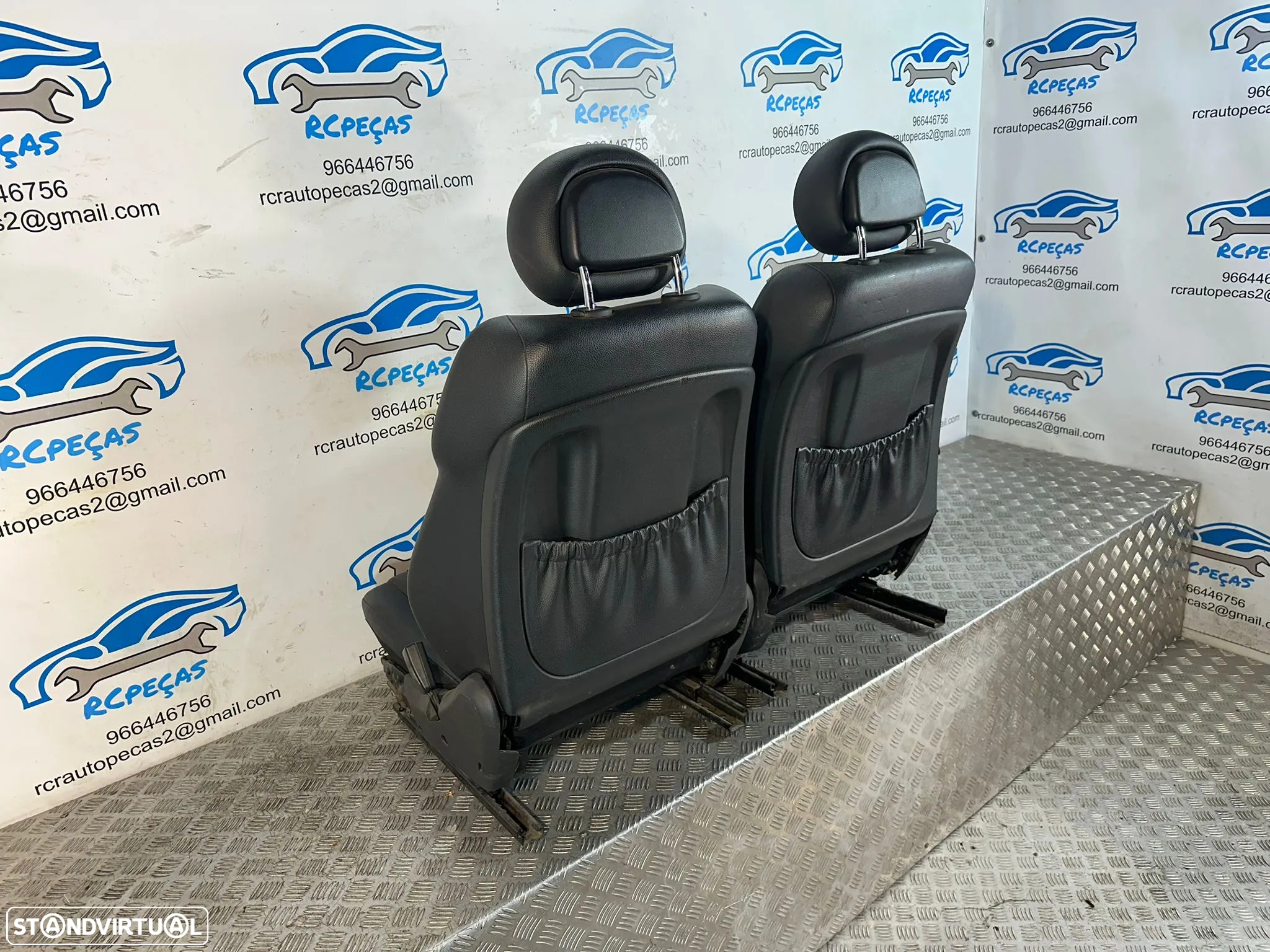 Conjunto Bancos Frente Frontais Pele Perfurada Originais Mercedes Class C W203 1999 - 2007 - 5