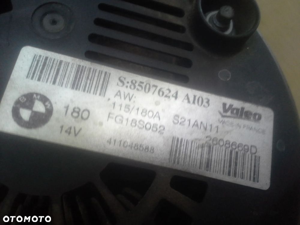 Alternator BMW E91 2.0TD 8507624 Valeo - 8