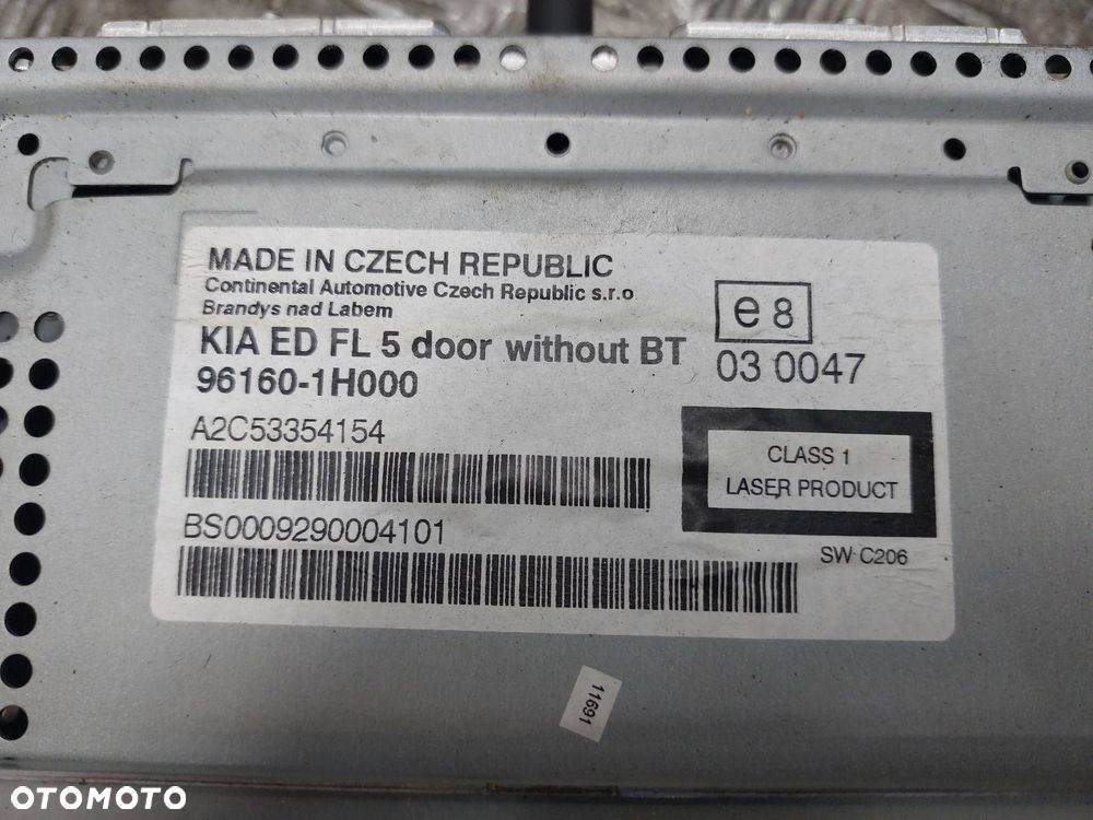 RADIO ODTWARZACZ + PANEL NAWIEWU + RAMKA KIA CEED I 97250-1H221 95710-1H700 - 5