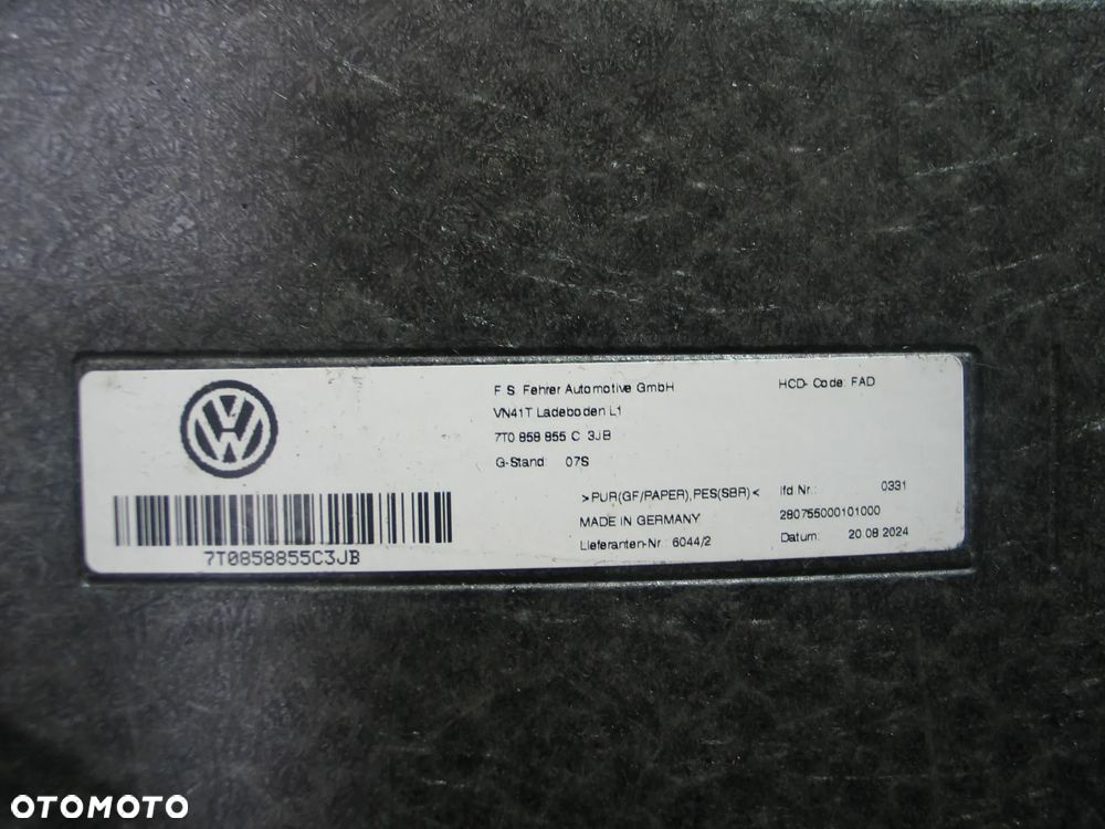 podloga polka bagaznika vw T7 multivan IV 21r- 7T0858855C oryginal - 9