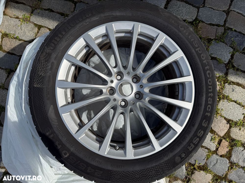 Set 4 Jante Originale BMW OEM R18 5x112 ET30 + TPMS + Anvelope Continental RunFlat G11 G12 G30 - 1