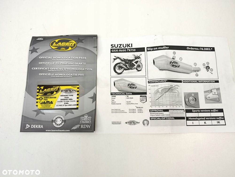 SUZUKI GSXR 600 750 K8 KOLEKTOR WYDECHOWY DOLOT LASER - 4