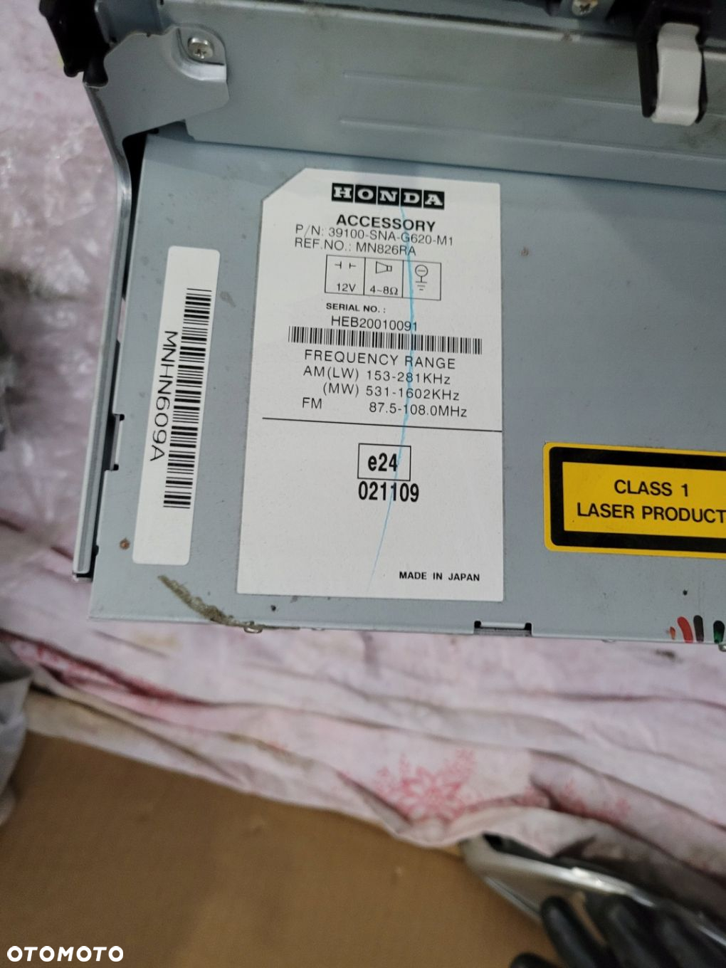 RADIO PANEL NAWIEWU HONDA CIVIC SEDAN 06- MN826RA - 2