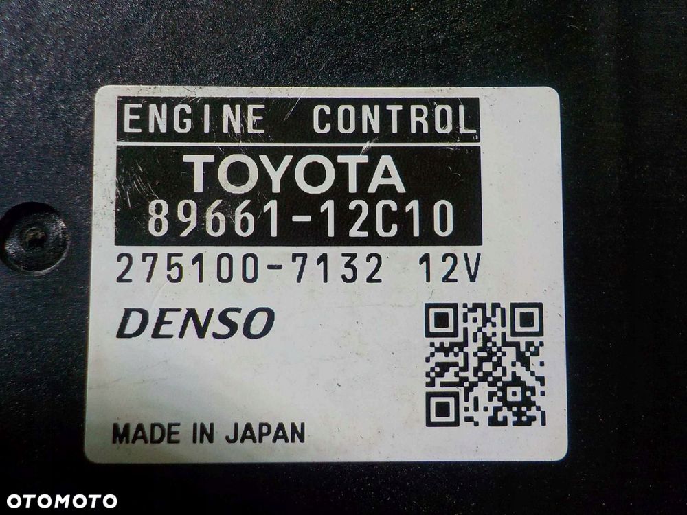AURIS I 1.6 VVTI 07r sterownik silnika 89661-12C10 - 12