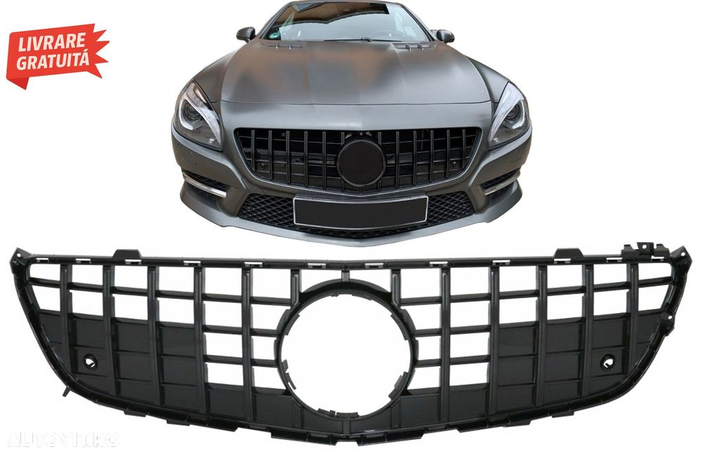 Grila Centrala Mercedes SL-Class R231 (2012-2016) GT-R Panamericana Design Negru- livrare gratuita - 3