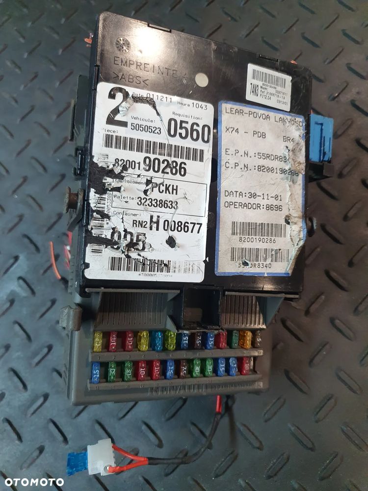 Renault Laguna II [2001-2005] Skrzynka bezpieczników - centrala elektryczna 8200190286 - 2
