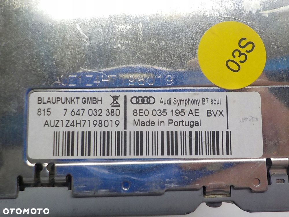 AUDI A4 B7 RADIO FABRYCZNE SYMPHONY 2DIN 8E0035195AE - 2