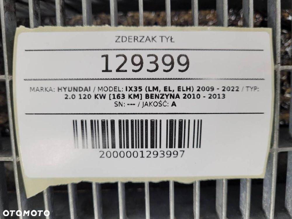 ZDERZAK TYŁ TYLNY KOMPLETNY PDC HYUNDAI IX35 1K - 21