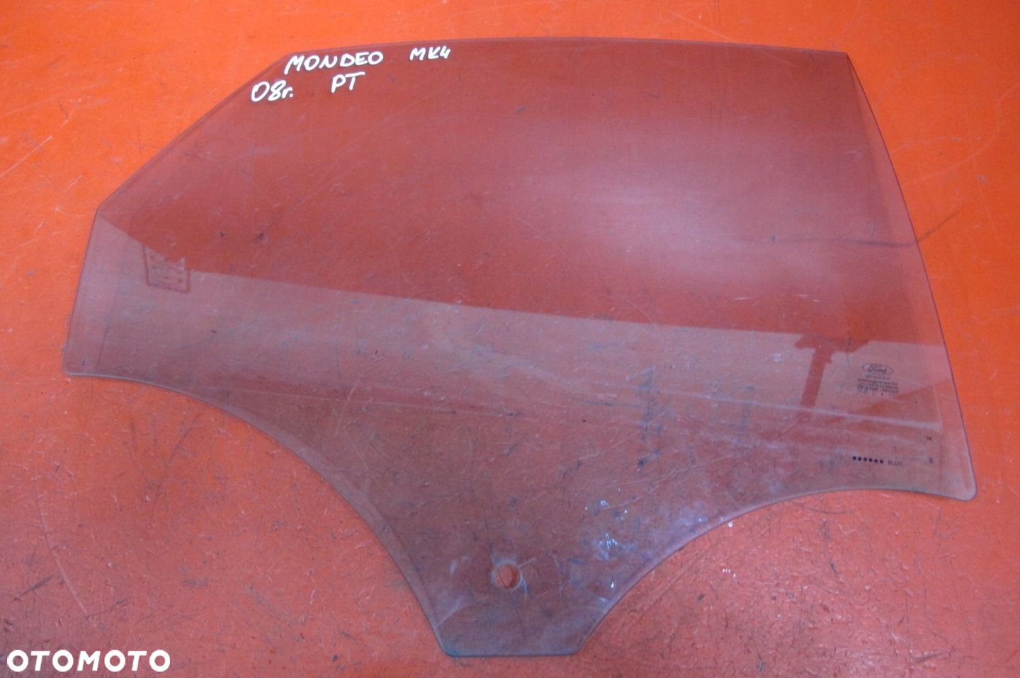 FORD MONDEO IV 4 MK4 HB SZYBA DRZWI PRAWA TYŁ TYLNA NIEBIESKA 2008 ROK - 1