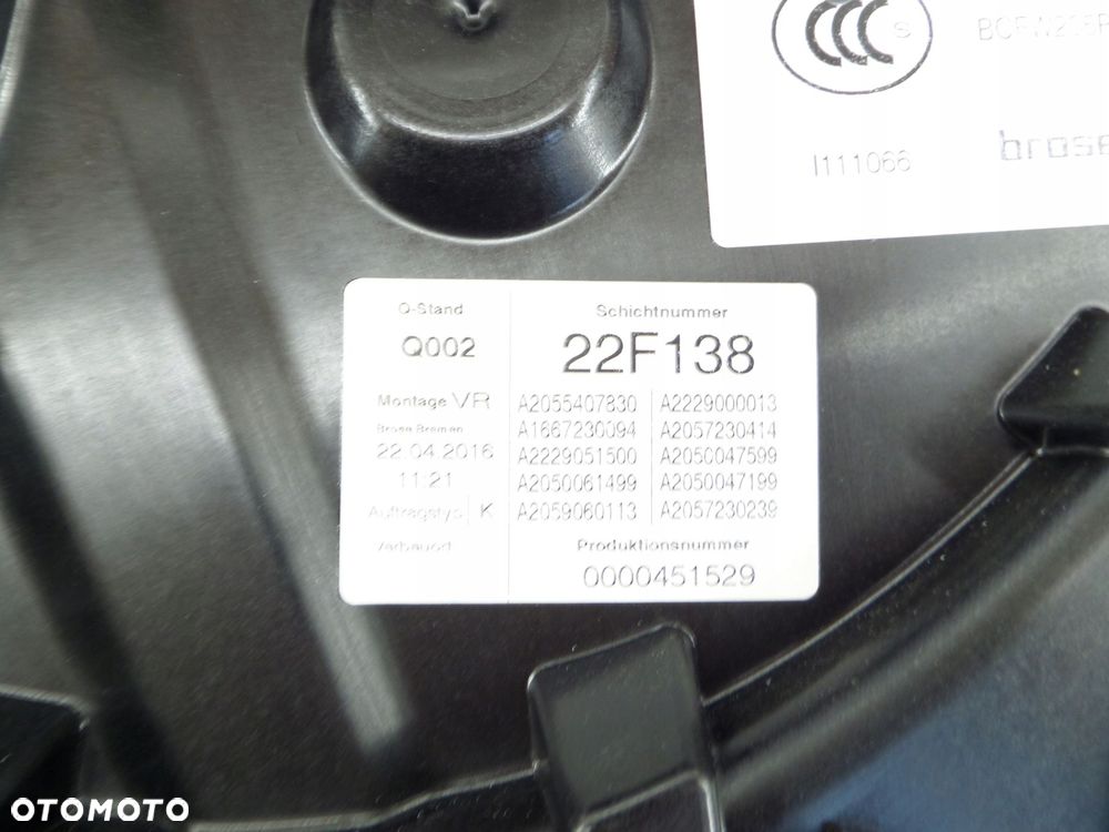 mechanizm podnoszenia szyb mercedes w205 c63s amg - 6