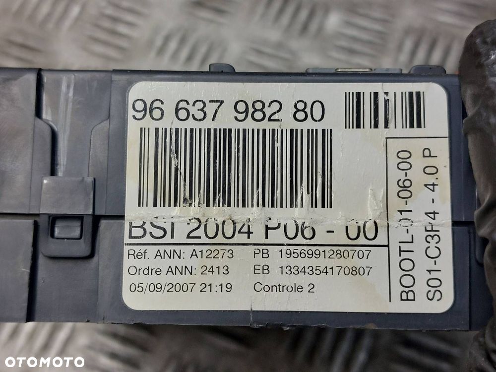 MODUŁ BSI PEUGEOT 207 I 1.6 HDI 9663798280 - 3
