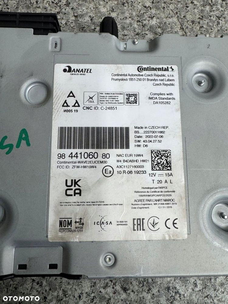 radio nawigacja opel corsa f 2019- 9844106080 - 3
