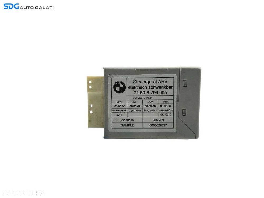 Unitate Modul Calculator Control Cui Carlig Remorcare Tractare BMW Seria 5 F10 F11 2011 - 2018 Cod 6796905 [LR1525] - 1