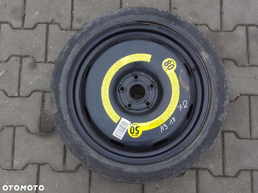 AUDI A3 8P VW GOLF V VI KOŁO DOJAZDOWE 18 5X112