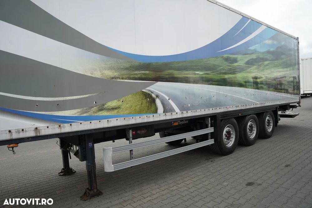 LeciTrailer CONTAINER / ELEVATOR PALFINGER 2.500 KG / AXĂ RIDICATĂ / SAF / PODEA REZISTENTĂ / OBLOANĂ RULOU - 10