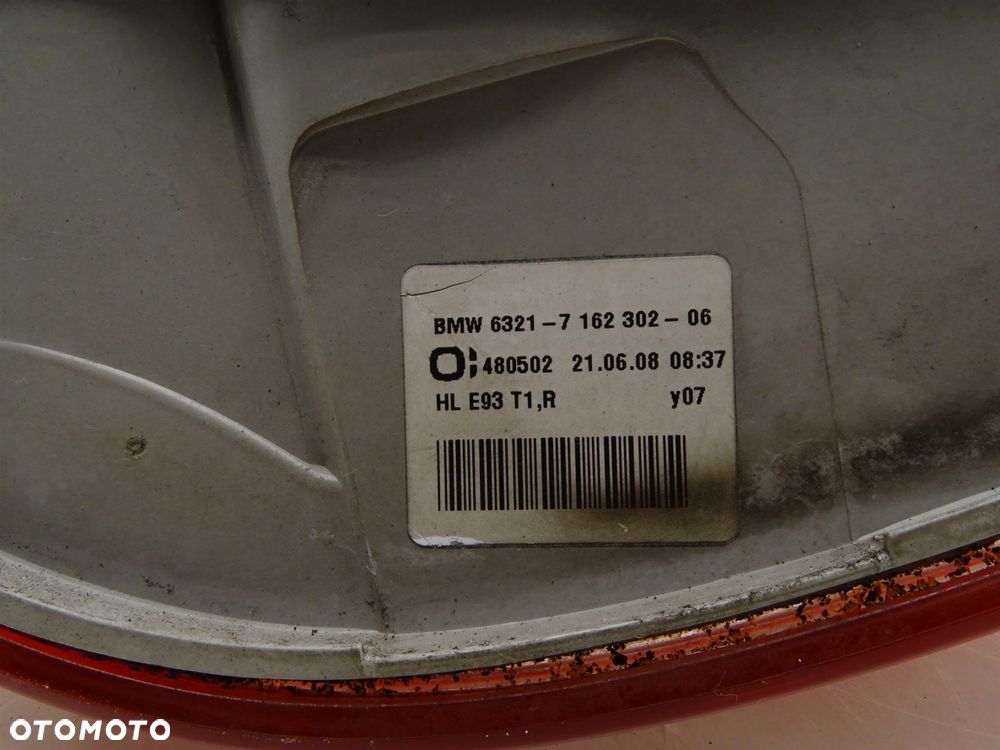 Lampa prawa prawy tył tylna 7162302 bmw e93 cabrio - 9