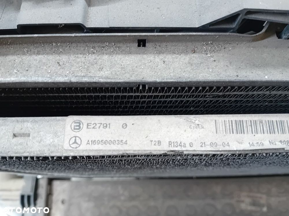 ZESTAW CHŁODNIC WODA KLIMA WENTYLATOR MERCEDES KLASA A W169 A1695000703 - 12