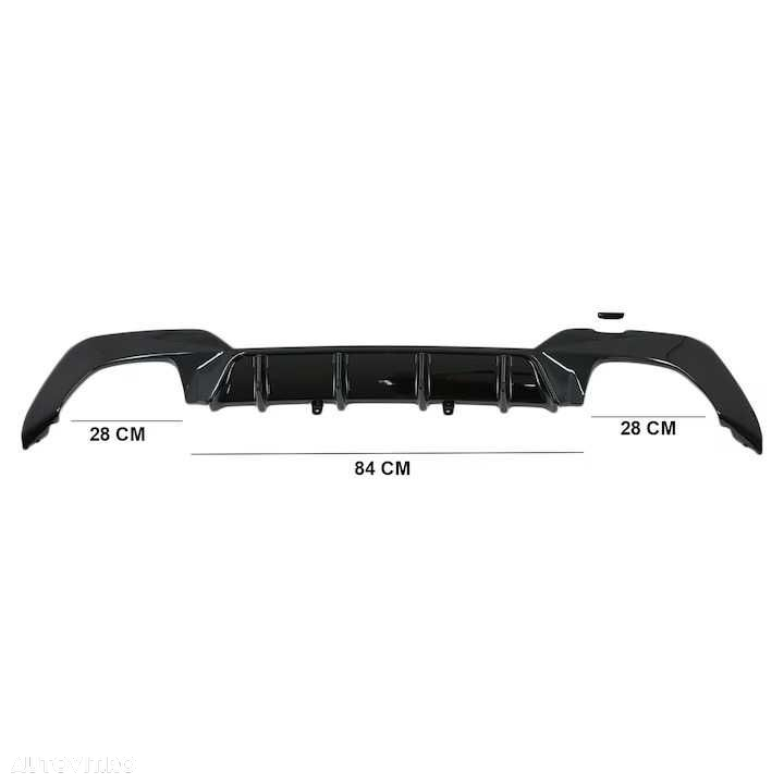 Difuzor Bara Spate M BMW G20 G21 model 340, 340i M look, Negru Lucios - 5