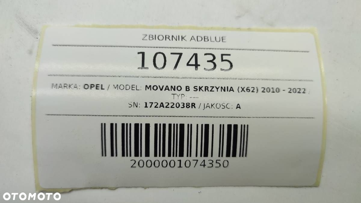 ZBIORNIK POMPA ADBLUE MASTER  III MOVANO B - 11