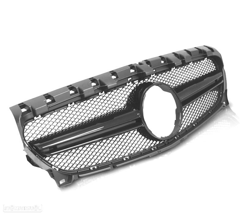 GRELHA FRONTAL MERCEDES CLA W117 13-16 LOOK AMG PRETO BRILHO - 2