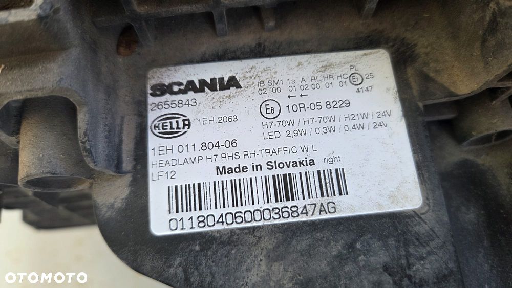 Lampa przednia reflektor H7 Scania 2655843 - 5