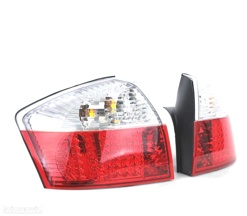 FAROLINS TRASEIROS LED AUDI A4 B6 00-04 VERMELHO BRANCO - 5