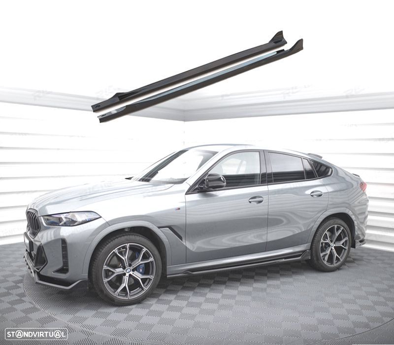 EXTENSÕES DE EMBALADEIRAS BMW X6 G06 23- LOOK M PERFORMANCE PRETO BRILHANTE - 1