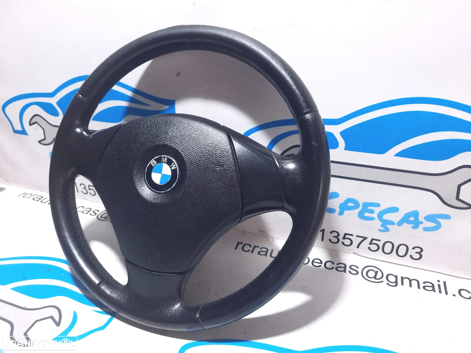 VOLANTE GUIADOR COMPLETO BMW SERIE 3 E90 SEDAN 32306771411 6771411 E91 TOURING E92 COUPE E93 CABRIO X1 E84 PELE AIRBAG - 2