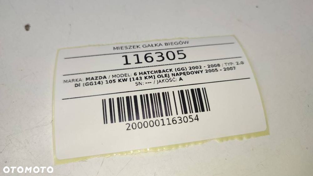 MIESZEK GAŁKA ZMIANY BIEGÓW 6B MAZDA 6 I GM1B6696X - 7