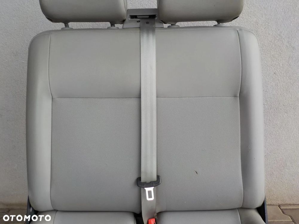 VW T5 FOTEL PODWÓJNY PASAŻERA PRZÓD DWÓJKA DERMA SKAJ - 4