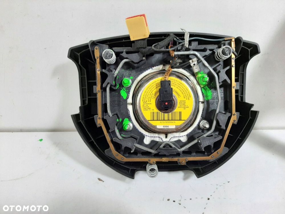 FORD FIESTA MK5/MK6 LIFT 06R KIEROWNICA SKORA PODUSZKA AIRBAG 6S6A-A042B85 - 8