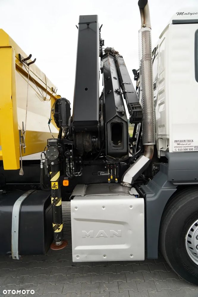 MAN TGS 32.400 / 8x4 / TRIDEM / WYWROTKA 2 STRONNA / HYDROBURTA / BORDMATIC + HDS HIAB 188 E-3D / ROTATOR  / PILOT / EURO 6 - 20