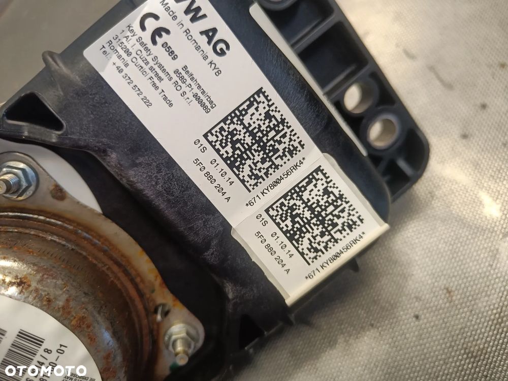 Poduszka pasażera Seat Leon 3 III Airbag w konsolę 5F0880204A - 7