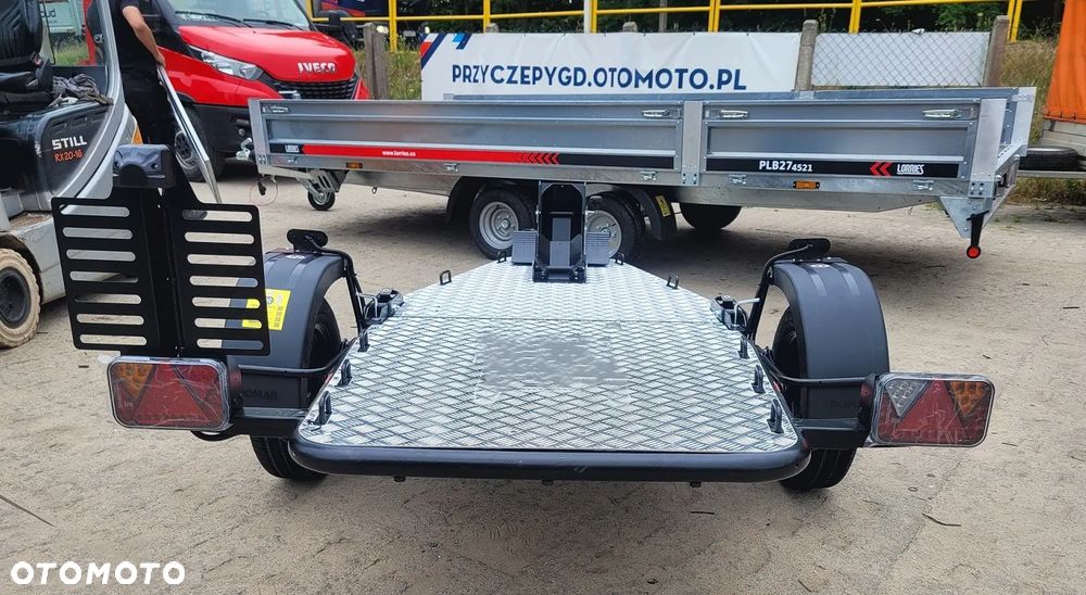 Lorries Przyczepa motocyklowa MT 2 BLACK EDITION na 2 motocykle składana uchylna 750kg - 11