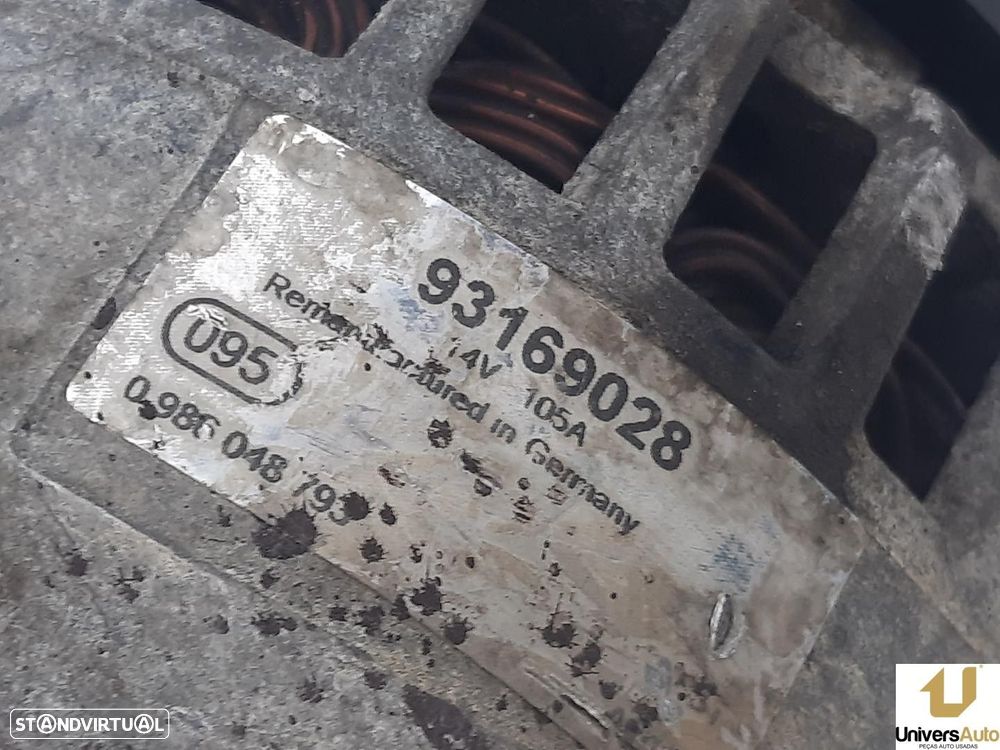 ALTERNADOR OPEL ASTRA H GTC 2007 -93169028 - 3