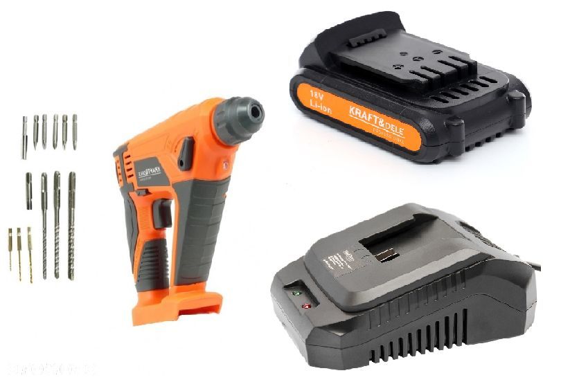 Młot udarowy SDS Plus akumulatorowe KraftDele 6 J 18 W 18 V KD1756 - 13