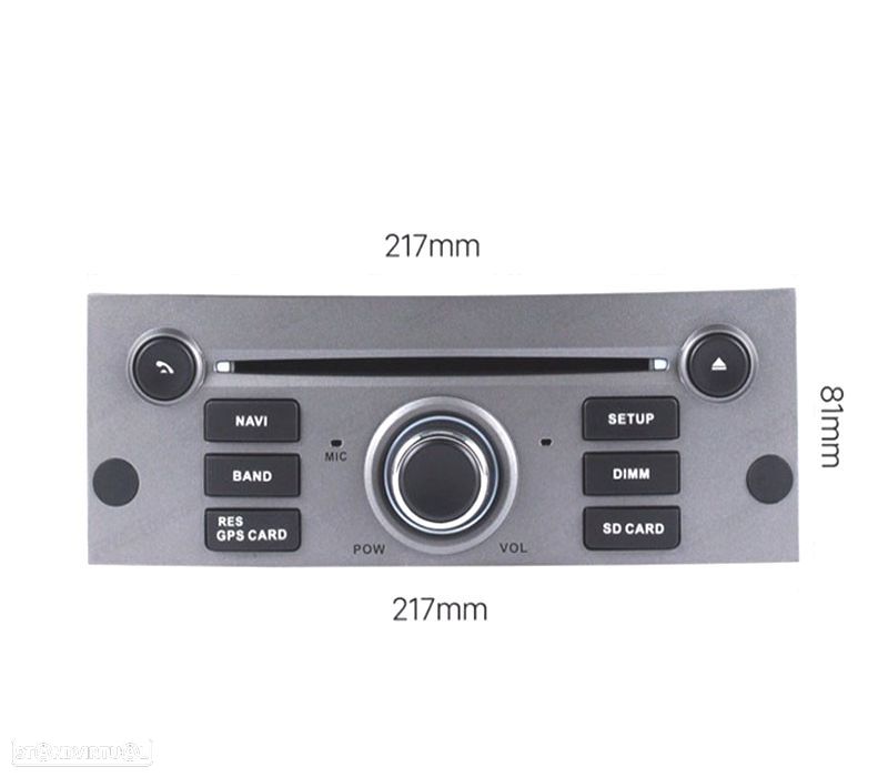 AUTO RÁDIO GPS 7" ANDROID 11 PARA PEUGEOT 407 04 – 10 - 7