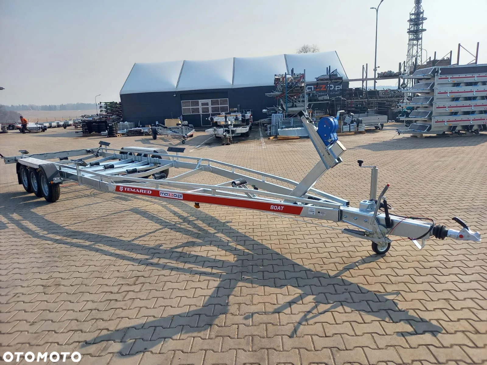 TEMARED DOSTAWA! Przyczepa podłodziowa B35 poszerzana wym. 915x253cm Idealna do transportu łodzi do 9,1m! Podpory płaskie, szeroka, MOCNA! DMC 3500 kg - 19