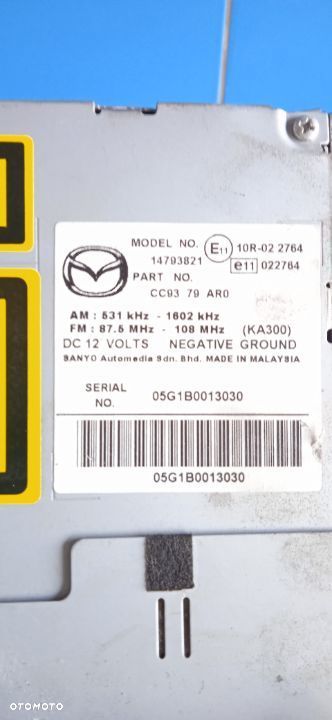 Radio Mazda 5 14793821 - 3