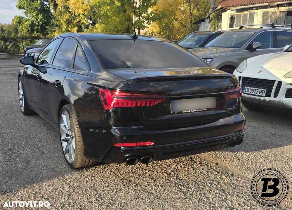 Difuzor Bara Spate cu Ornamente compatibil cu Audi A6 C8 S6 Design - 11