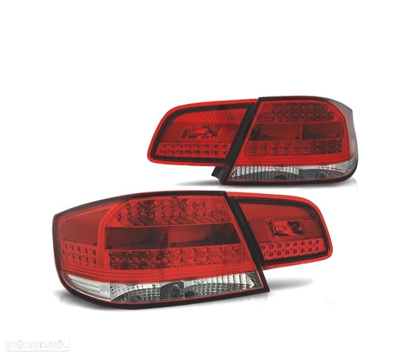 FARÓIS BMW E92 06-10 LED VERMELHO CROMADO - 1