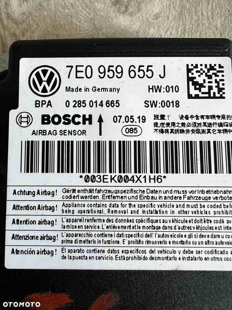 VW T6 T6.1 SENSOR PODUSZEK LEGALNY 7E0959655J 19R - 2