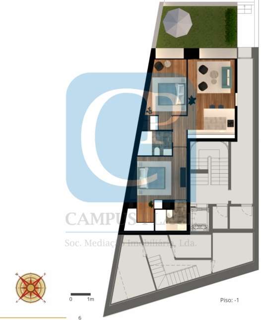 Apartamento T1+1,  com jardim em construção - Cedofeita - Grande imagem: 4/12
