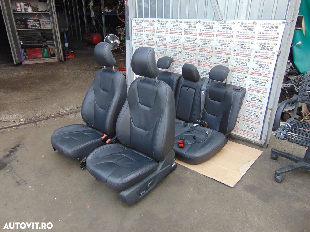 Scaune Ford Mondeo Mk5 interior piele scaune fata bancgete spate piele electrice incalzite - 1